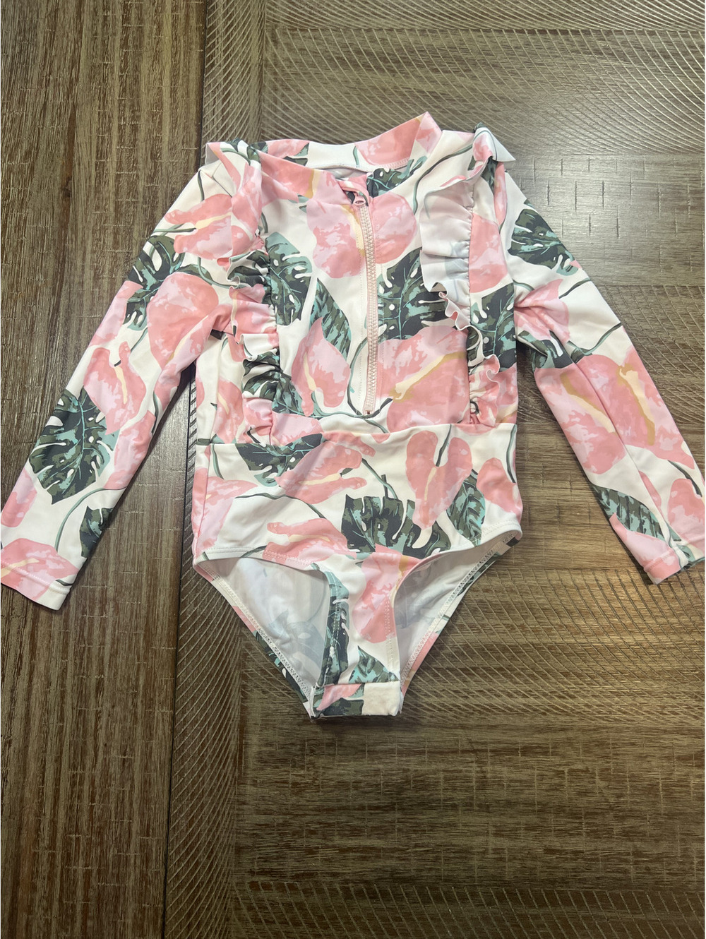 Jessica Simpson Girls 2T long sleeve one piece swimsuit